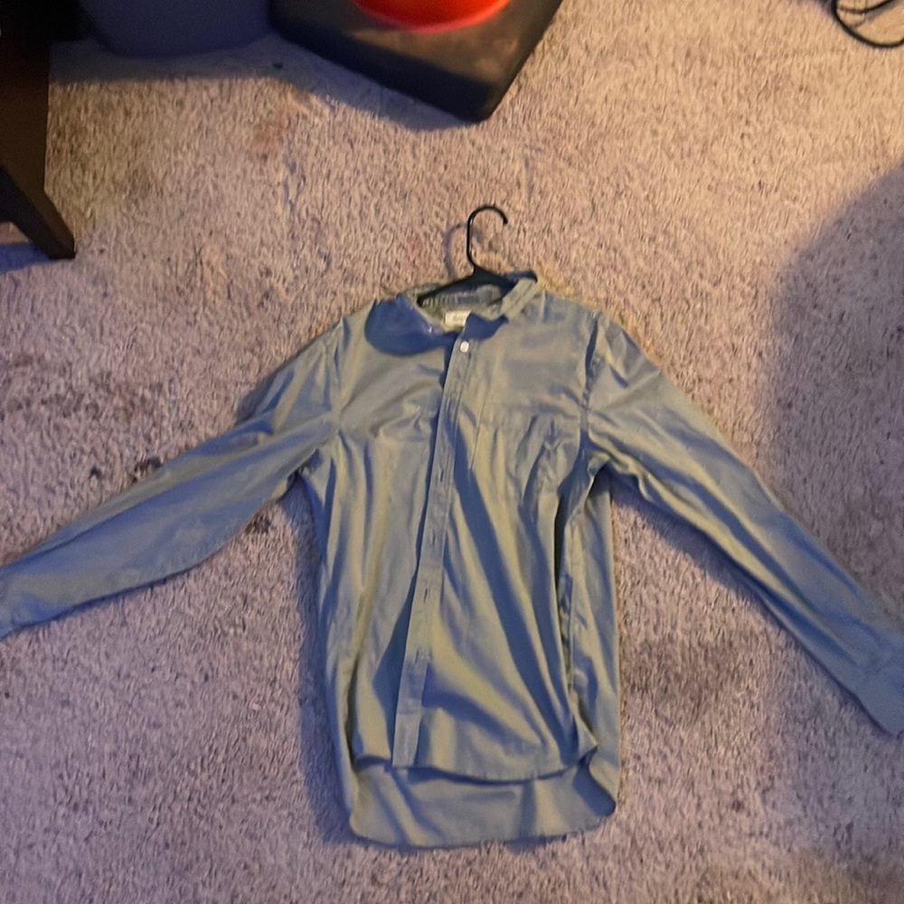 green/white dotted. Button up. Small, Old navy